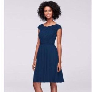 Bridesmaid SHORT CAP SLEEVE LAC. David’s Bridal